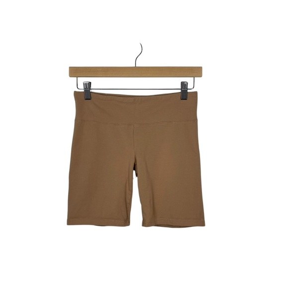 Aritzia Tna Hold It Atmosphere High Rise Bike Shorts in Camel Size S - Picture 1 of 8